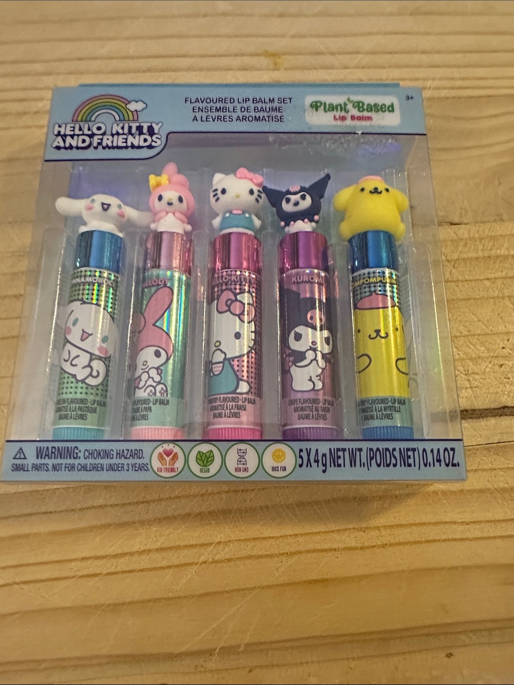 Hello Kitty and Friends Plant-Based Lip Balm Set - Pastel Multi-Color